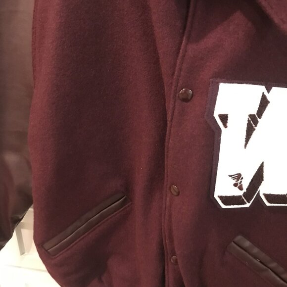 Neff Varsity Jacket Mens Large Wool Letterman Quilted Lined Classic - Picture 10 of 10